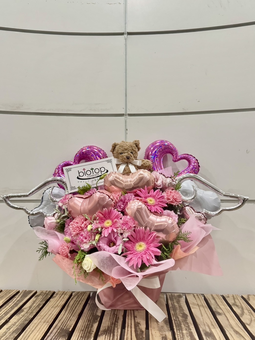 ぬいぐるみバルーンフラワーエンジェル